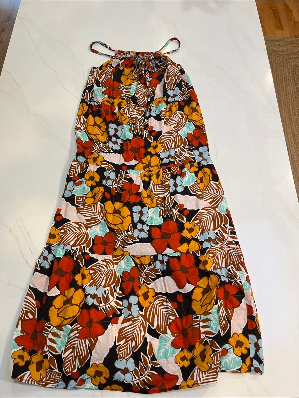 Anthropologie- Floral Tiered Maxi Dress - Multicolor
